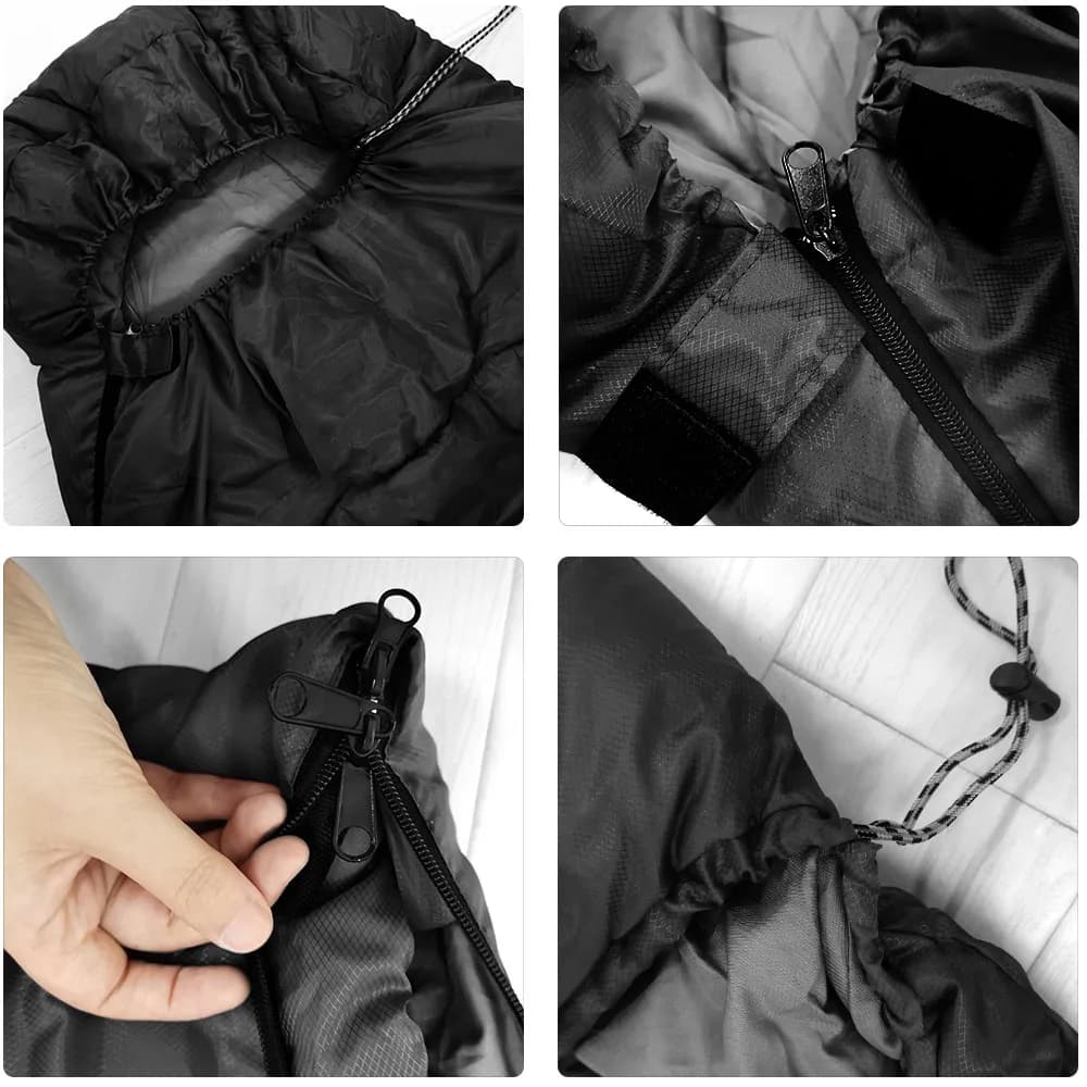 Camping Sleeping Bag Lightweight 4 Season Warm Envelope Backpacking Outdoor Mummy Cotton Winter Sleeping Bag - 3
