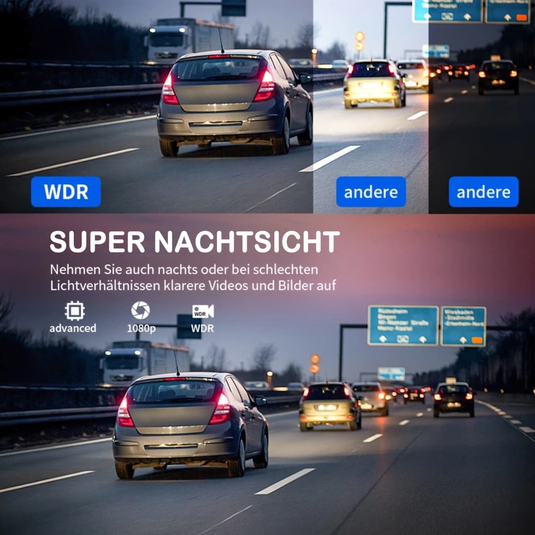 4Ch واي فاي داشكام كاميرا السيارة صندوق أسود القيادة DVR FHD 1080P الجبهة اليسرى اليمنى الخلفية للرؤية الليلية حلقة تسجيل هاردوير عدة - 5
