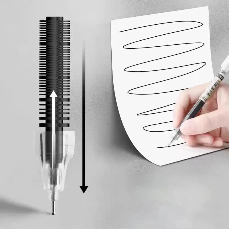 10Pcs/set Supplies Writing Pens Liquid Pen Ballpoint Kawaii Straight High Quality Needle Type Gel  Stationery School Office - 6