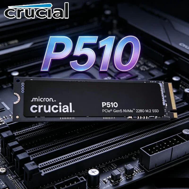 Crucial P510 M.2 2280 PCIe Gen5 NVMe Internal SSD,1TB/2TB 3D NAND Ultra High Speed Gaming Storage Drive For Laptop & Desktop PC