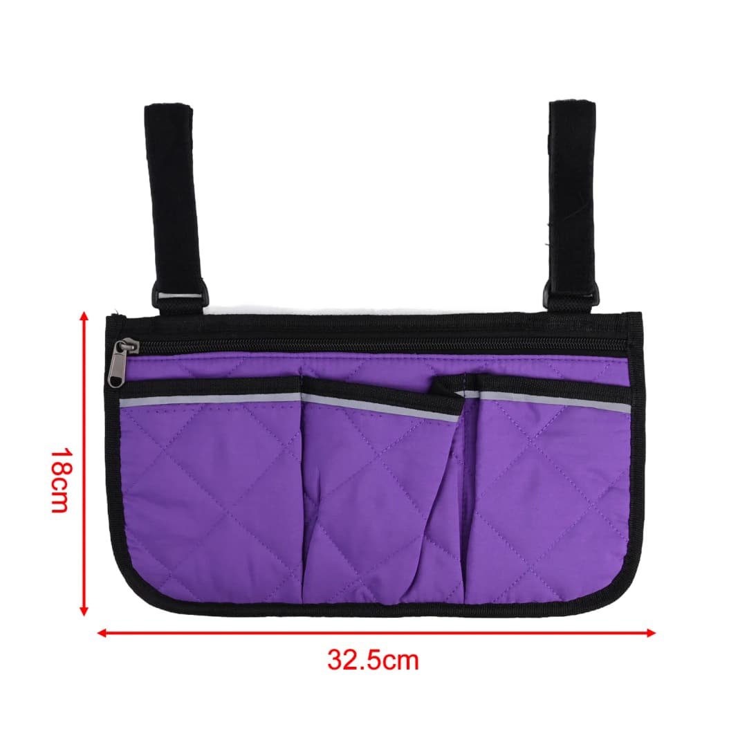 كرسي التخييم مسند الذراع حقيبة التخزين كرسي متحرك كرسي الشاطئ حقيبة جانبية مع شريط عاكس لصيد الأسماك التخييم المنظم الحقيبة - 6