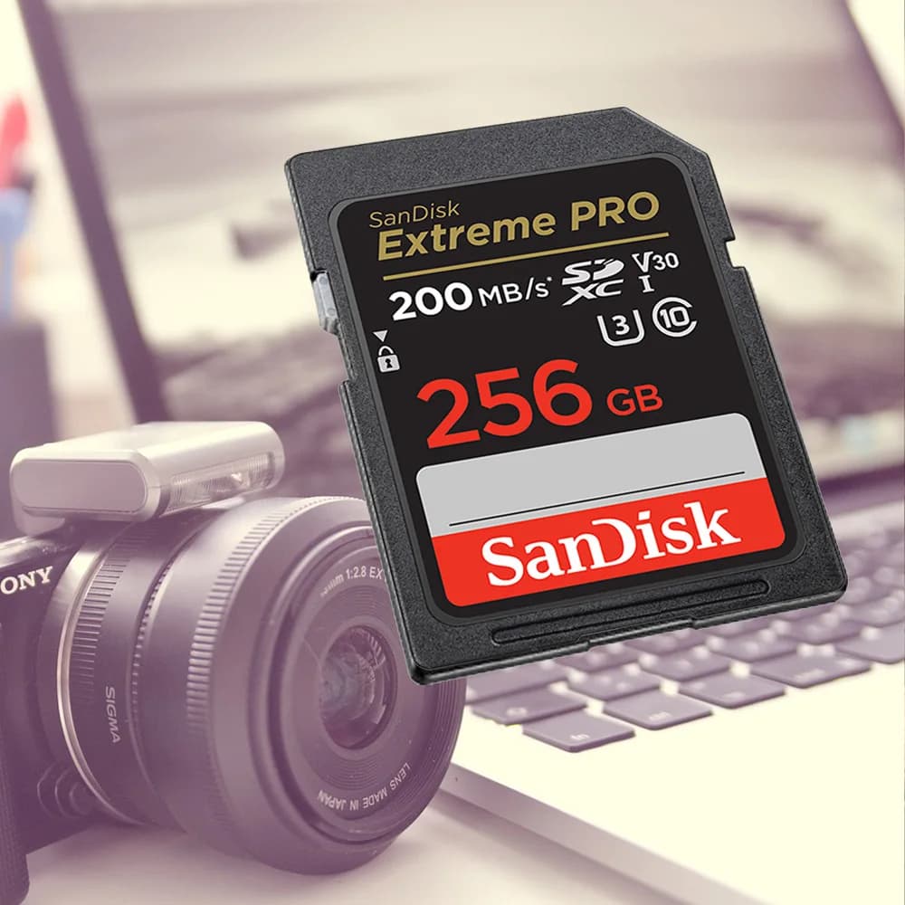 بطاقة SD SanDisk Ultra/Extreme/Extreme PRO سعة 32 جيجابايت فئة 10 بطاقة ذاكرة فلاش SDHC سعة 64 جيجابايت 128 جيجابايت 256 جيجابايت بطاقات SDXC C10 U3 V30 4K UHD - 3