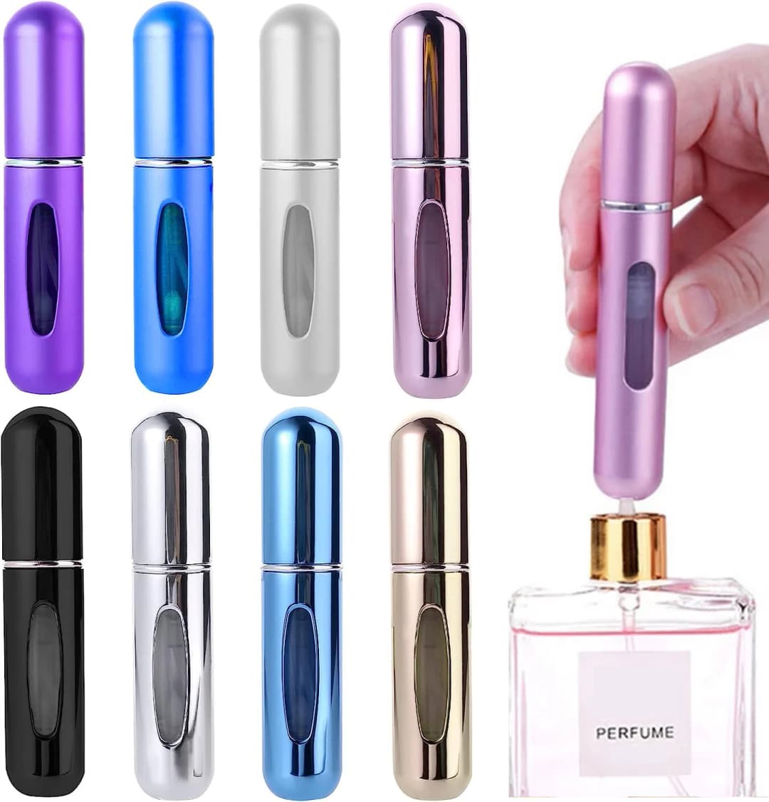 Refillable Mini Perfume Bottle Portable Cosmetic Bottle Spray Bottle Atomizer Spray Container Travel Refillable Bottles 8ml /5ml - 4
