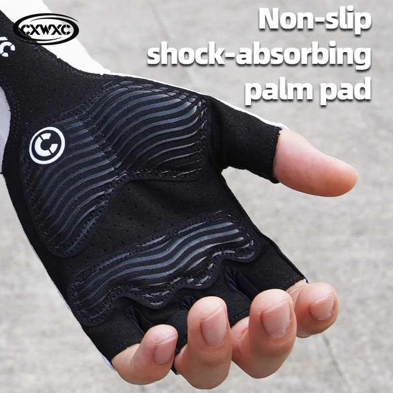 CXWXC Cycling Half Finger Gloves Men Women Breathable Anti-slip Glove Fitness Sport Training Gloves With Extended Wrist Guard - 5