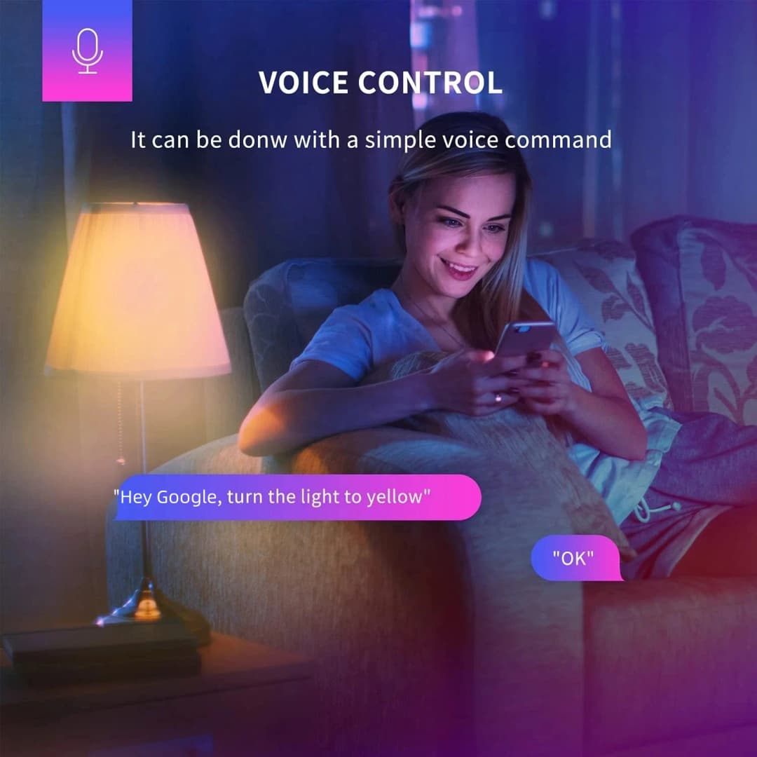 Yeelight Smart LED Bulb M2 Multicolor E26/E27 Bluetooth Connection 1700K-6500K Voice Control 1000 Lumens works with Ok Goolge - 5