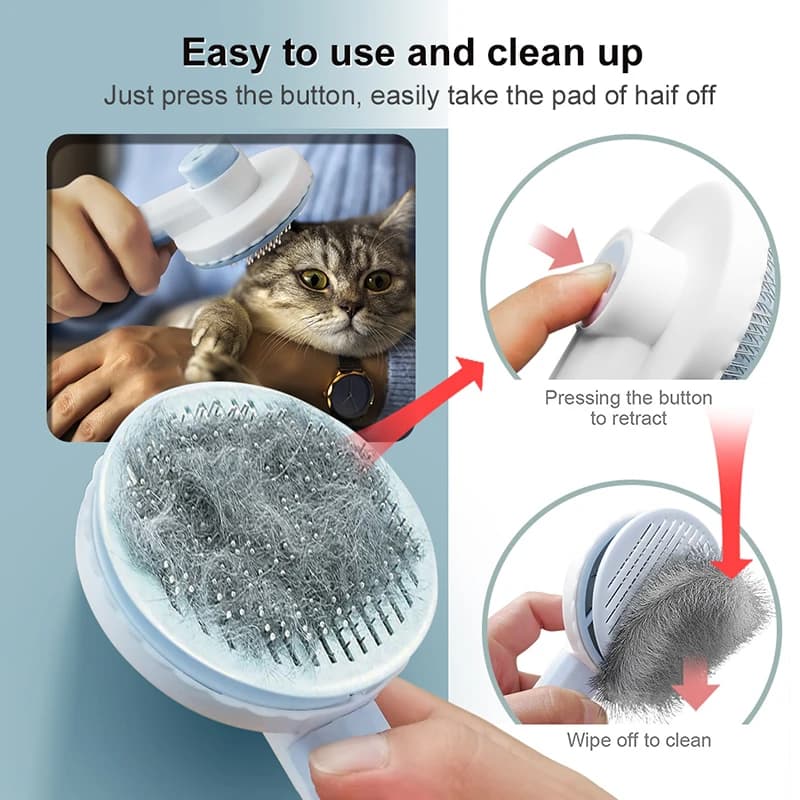 Cat Brush Pet Grooming Brush for Cats Remove Hairs Pet Cat Hair Remover Pets Hair Removal Comb Puppy Kitten Grooming Accessories - 3