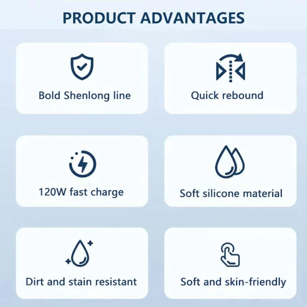 120w 6a Super Fast Charge PD Type C Liquid Silicone Cable Quick Charge 1M 2M Usb Cable Usb C to C Charger Cable for iPhone 16 - 5