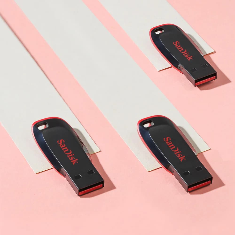 100% أصلي SanDisk محرك أقراص فلاش USB سعة 64 جيجابايت 32 جيجابايت قرص USB 16 جيجابايت USB2.0 قلم تخزين مصغر لأجهزة الكمبيوتر - 2