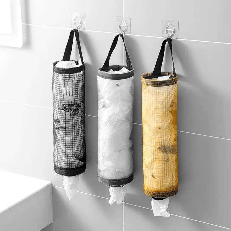 3/2/1PC Home Grocery Bag Holder Wall Mount Plastic Bag Holder Dispenser Hanging Storage Garbage Bag Kitchen Garbage Organizers - 3