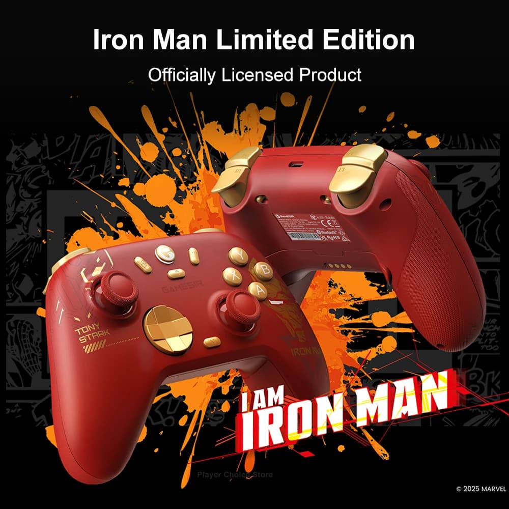 GameSir Nova 2 Lite Iron Man Edition PC Gamepad Wireless Controller for Windows iOS Android Mobile Steam Switch 2&1 Controle - 4