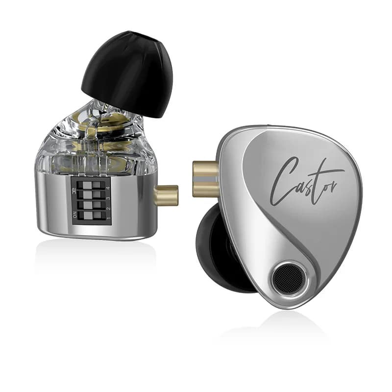 NEW KZ Castor In Ear HiFi Earphone 2DD Dynamic High-end Tunable balanced armature Earphones Monitor Headphone Cancelling Earbuds - 2