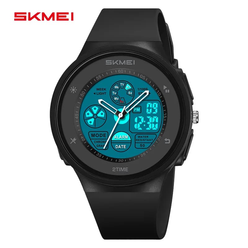 SKMEI 2346 New Arrival Colorful Fashion Unisex Men Women Time Big Digital Display PC Classic Sport Watch Chronograph Wristwatch - 2