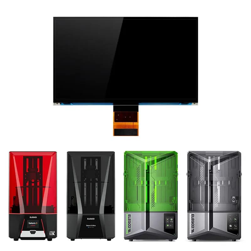 10.1 inch 12K Elegoo Saturn 4/ 4 ultra Saturn 3/ 3 ultra Monochrome Original LCD Screen Replacement 3D Printer Part - 4