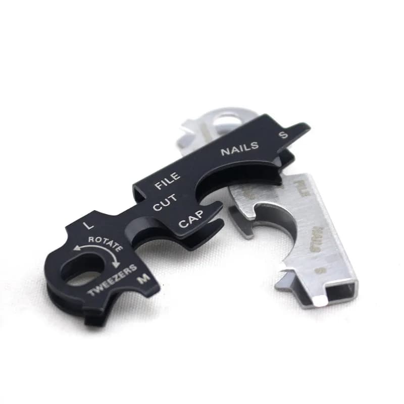 Carabiner gear 8 tool in 1 key ring quickdraw multi multitool multipurpose pocket gadget edc keychain keytool multifunction - 6