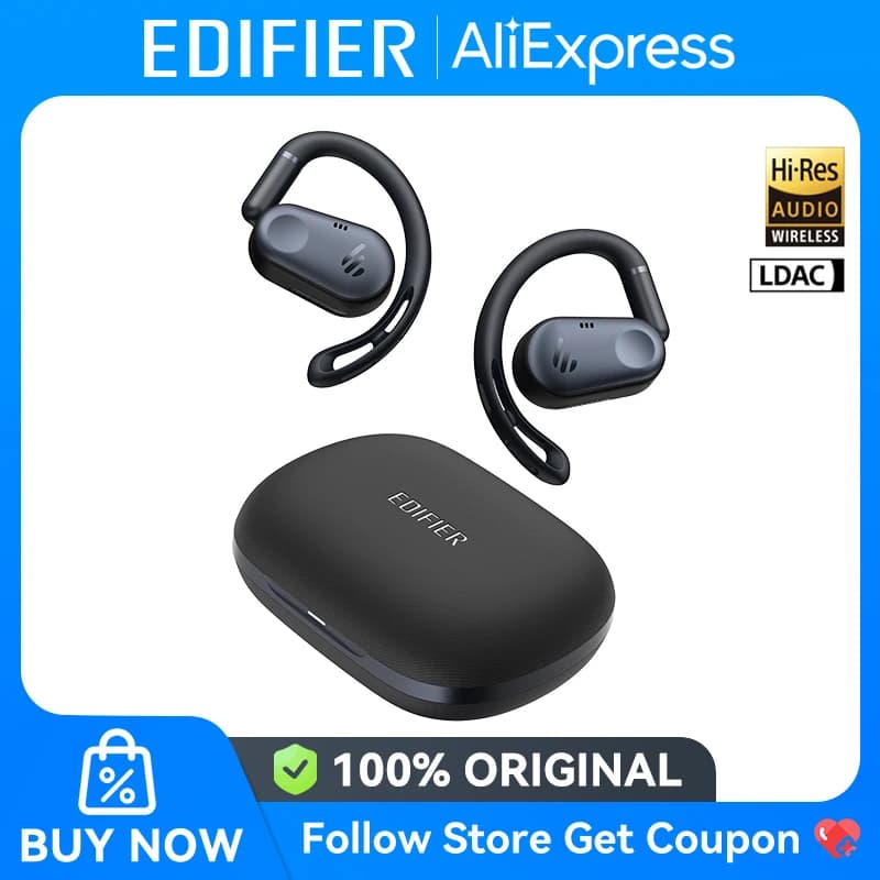 Edifier Comfo Flex Open-ear Headphones True Wireless Bluetooth Earphones Ear Hooks Earphone Bluetooth 5.4 ,Hi-Res Audio,IP55