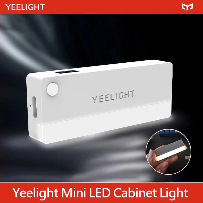 Yeelight LED Cabinet Light USB Rechargeable MINI Infrared Sensor Night Light For Drawer Kitchen Cupboard Wardrobe Bed Lamp