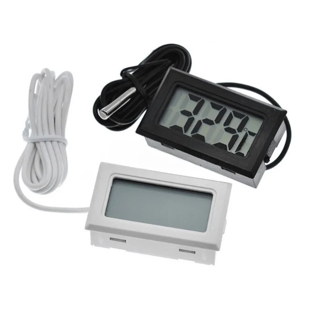 TPM-10 Mini ميزان حرارة رقمي بشاشة LCD، مقياس رطوبة، مسبار مقاوم للماء 1 متر/2 متر، للثلاجة، حوض السمك