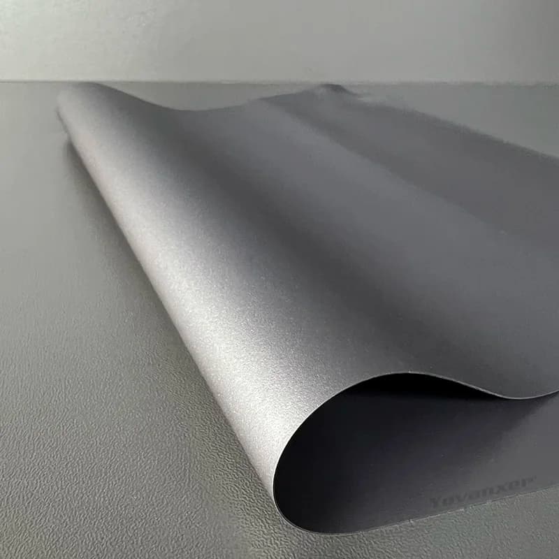 أبيض سينمائي، كريستال رمادي، ماسة سوداء نانو، موشور T كريستال PET، عينة مجانية من قماش شاشة العرض، مادة ستارة ALR - 4