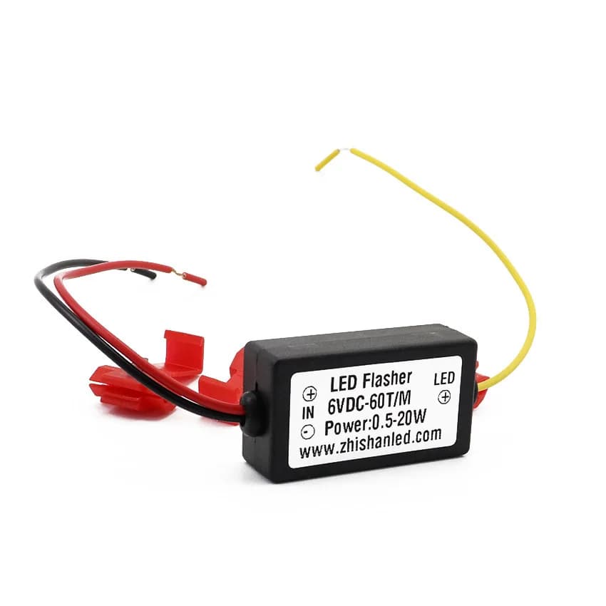 2 قطعة وميض إشارة دوران 6V 12V لسيارة LED ودراجة نارية مرحل وميض عام مع ثلاث نقاط تلامس - 4