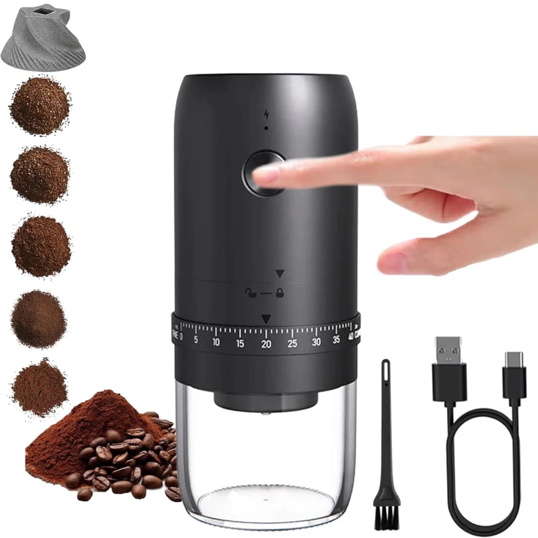 Portable Coffee Grinder Electric USB Rechargeable Home Outdoor Blenders Profession Adjustable Coffee Beans Grinding for Kitchen