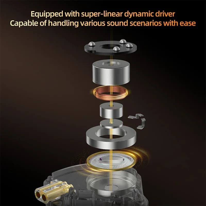 KZ Gale Earphone HIFI Bass Earbud Gaming and Music Headset Super-linear Dynamic Driver Detachable Design - 5