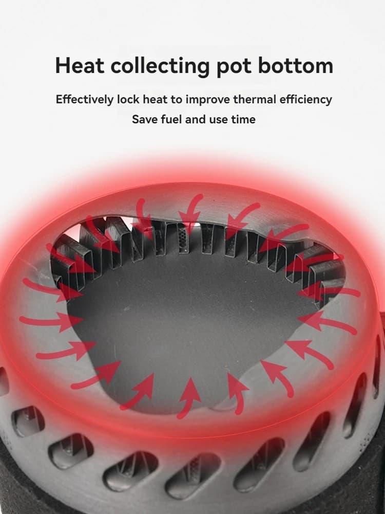 BRS 61 نظام موقد تخييم متكامل مع وعاء تجميع الحرارة، خفيف ومحمول للمشي لمسافات طويلة، فرن طبخ خارجي لحقيبة الظهر - 5