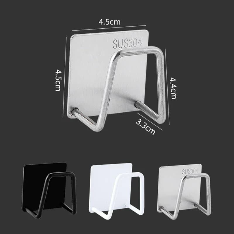 Kitchen Sponges Racks Self Adhesive Sink Sponges Drain Drying Rack Holders Kitchen Sink Accessories Dropshipping Stainless Steel - 6