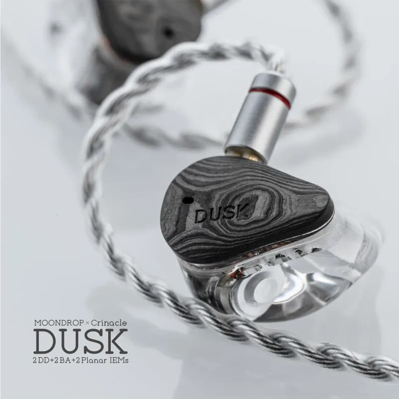 سماعات أذن داخلية MOONDROP x Crinacle DUSK 2DD+2BA+2Planar مع كابل 0.78 2pin ووصلة 3.5mm/USB-C - 4