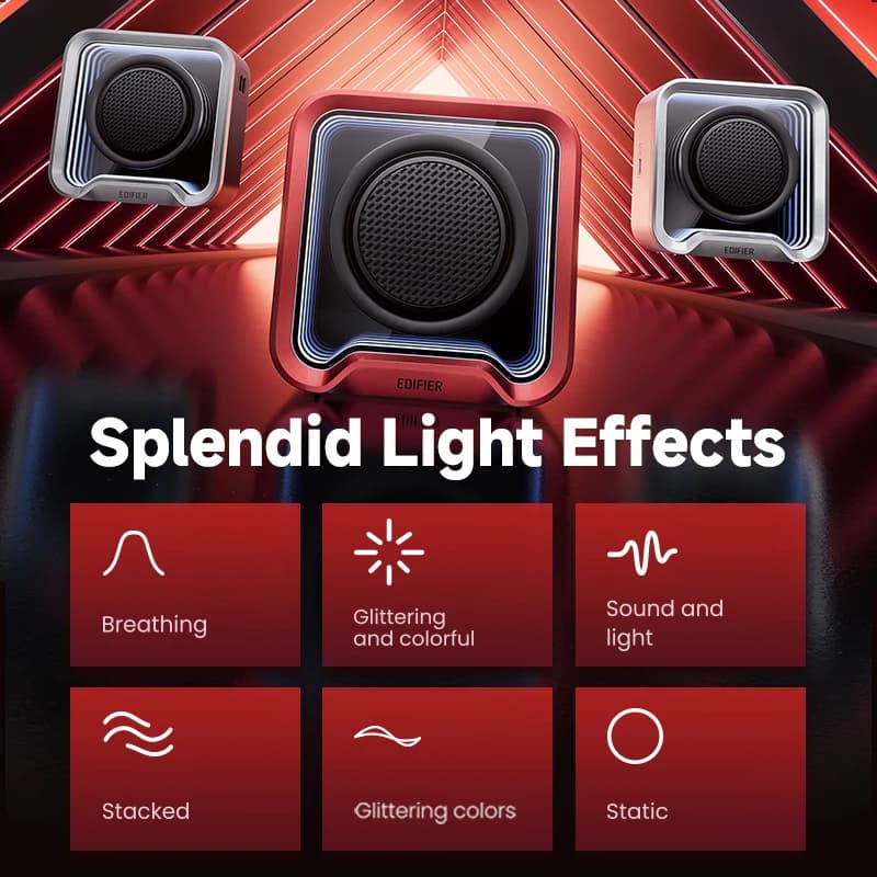 سماعة إديفاير QS20 محمولة مع إضاءة محيطة بلوتوث V6.0 IP67 ستيريو اقتران متعدد النقاط سماعة مع ميكروفون - 5