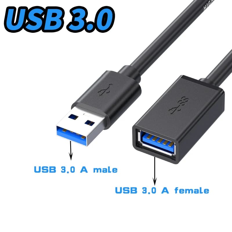 USB 2.0/USB 3.0 Extension Cable USB 2.0 USB 3.0 Male to female cord Extension USB 2.0/USB 3.0 Cable Type A male to Female USB 3 - 3