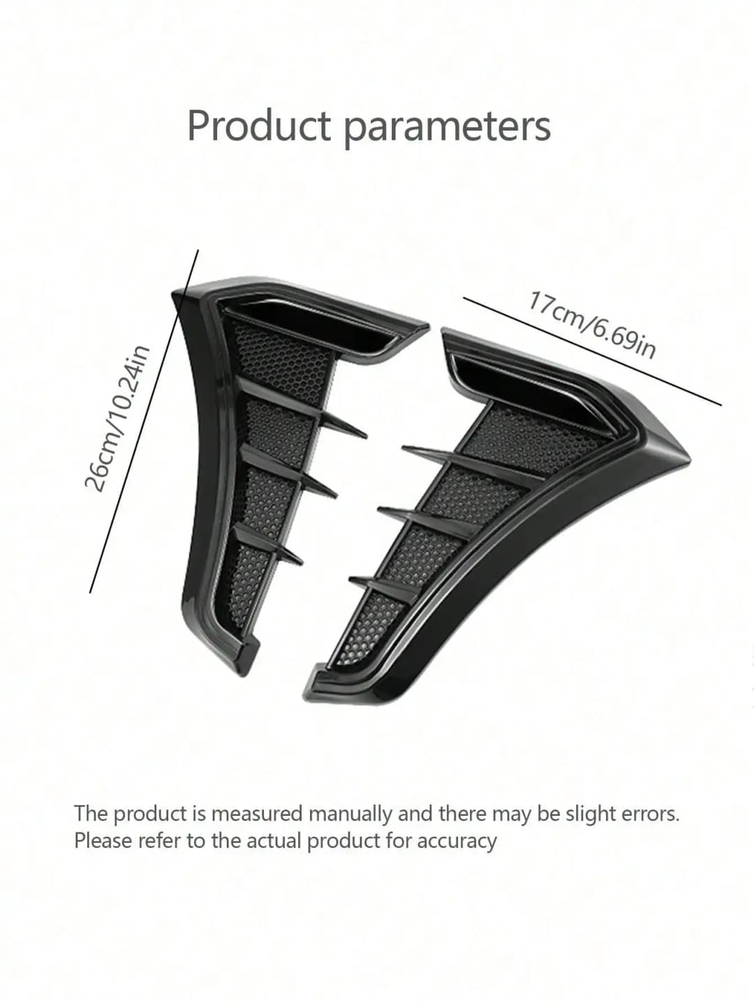 ملصقات زخرفية لجناح السيارة، ملصقات عالمية لجناح جانبي، شعار جانبي معدّل لمنفذ الهواء - 4