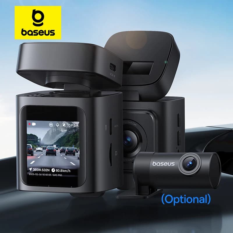 Baseus 3K Dash Cam VD1 Front and Rear Cam HD Built-in GPS Galileo Supercapacitor Car DVR Car Camera Recorder Support 24H Parking