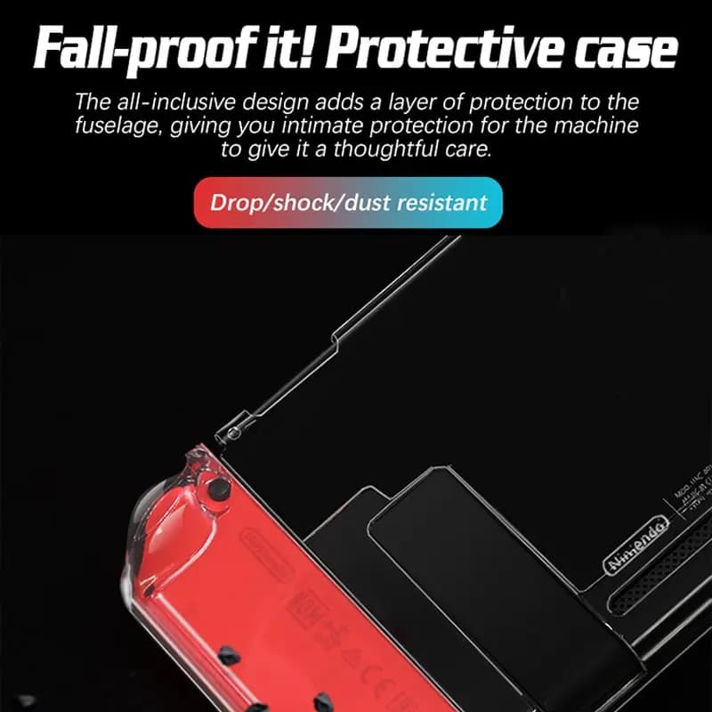 Suitable For Nintendo Switch High Transparency Pc Protective Case Game Console Handle Full Package Ultra Thin Split Protective - 5
