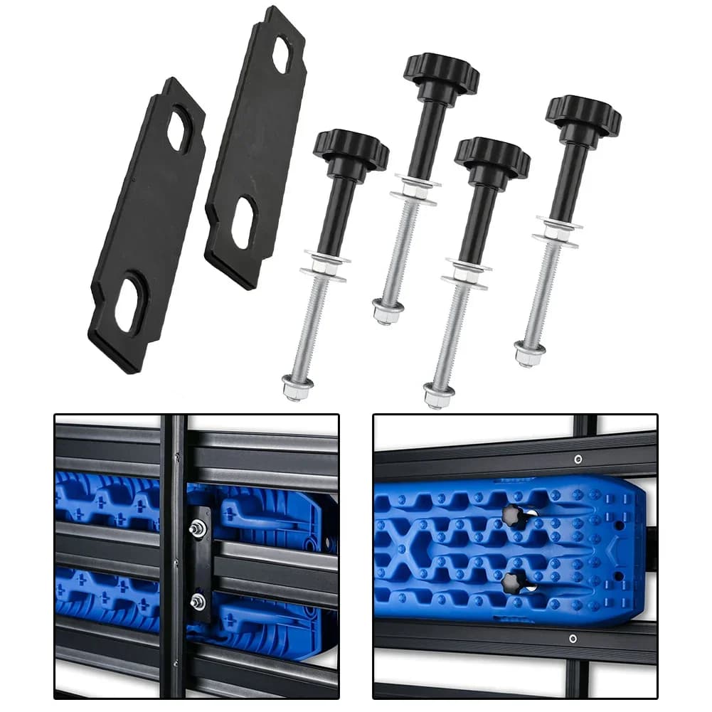 مجموعة لوحة الجر 4X، حامل لوحة الاسترداد سهل التركيب، حامل لوحة الجر الآمن، عالمي