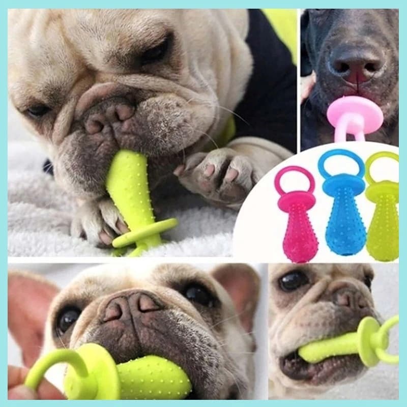 لعبة مطاطية للحيوانات الأليفة مصاصة كلب لعبة تفاعلية مطاطية مهدئة للكلاب والقطط والجراء ألعاب مضغ أسنان مرنة تنظيف أسنان B2 - 5