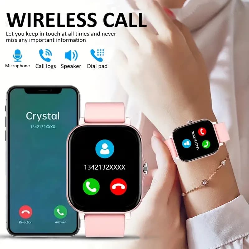 ساعة كيشويو 2025 الذكية الجديدة - بلوتوث، مراقبة الأكسجين في الدم وضغط الدم، هدية مثالية للرجال والنساء - 3