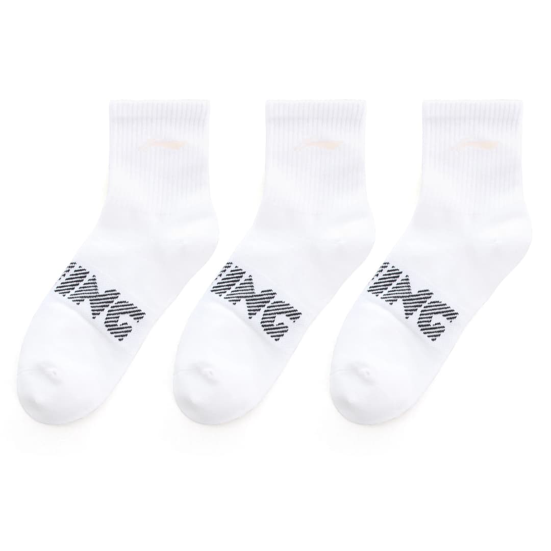 Li-Ning Unisex Sports Style Men Women 3Pairs Socks 24-28cm Breathable LiNing Letters Comfortable Sport Sock AWSU023 - 2