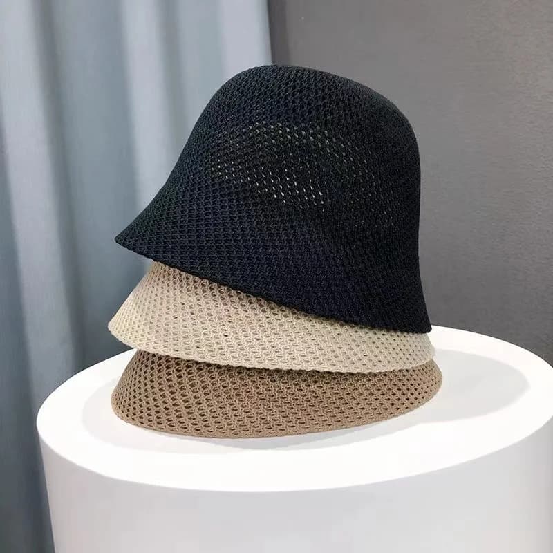 Women Bucket Hat Summer Hollow Out Thin Breathable Sun Hat Female Beach Panama Cap Fold Outdoor Japanese Lesure Fishierman Cap - 2