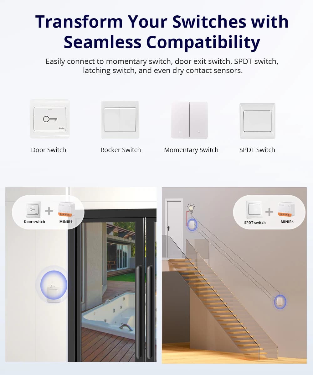 Sonoff Mini R4 Extreme Wifi Smart Switch Interruptor with Relay On-Off DIY Switch Module eWelink APP Control Works with Alexa - 5