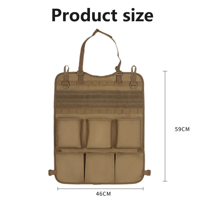 High Quality Multifunction 55*37CM 600D 6PCS In 1 Car Back Seat Tactical Hanging Storage Organizer - 6