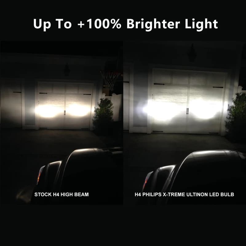Philips LED H4 X-treme Ultinon Car Headlight 6200K Bright White Light Power LED Original Upgrade High Low Beam 12902LP 12953BW - 5