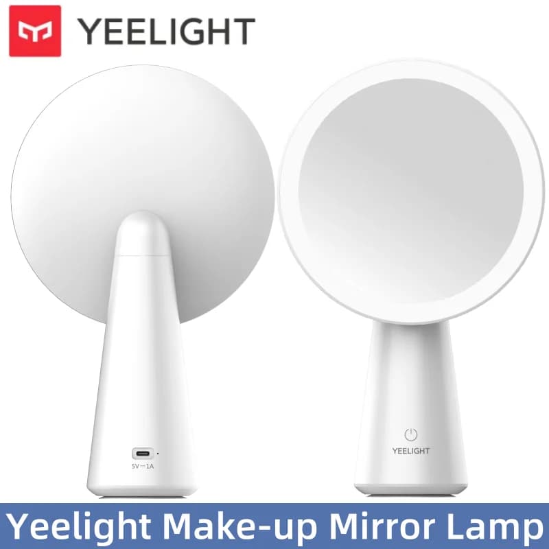مصباح مرآة المكياج من YEELIGHT، إضاءة LED بيضاء، سطوع قابل للتعديل، دوران 40 درجة، زر لمس، 300-5000 كلفن