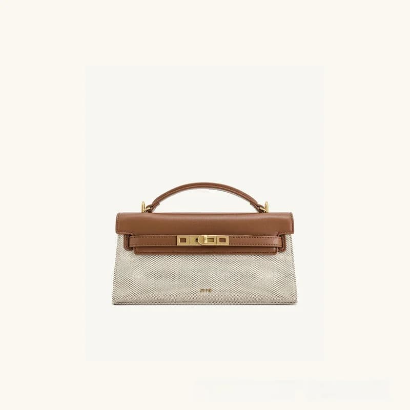 حقيبة يد JWPEI صغيرة مربعة، قفل مشبك تمساح، كروسبودي جلدية للنساء - 4