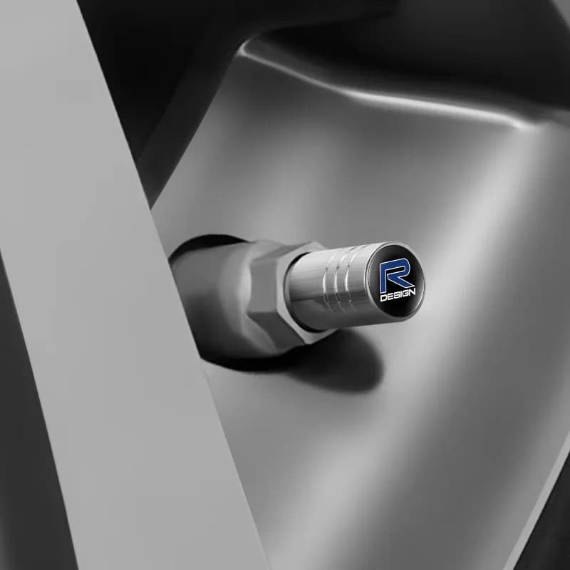 4 قطع أغطية صمامات إطارات سيارة من سبائك الألمنيوم لفولفو XC90 V90 V60 XC60 V40 S80 S60 S90 C40 XC40 V70 XC70 C30 C70 - 3