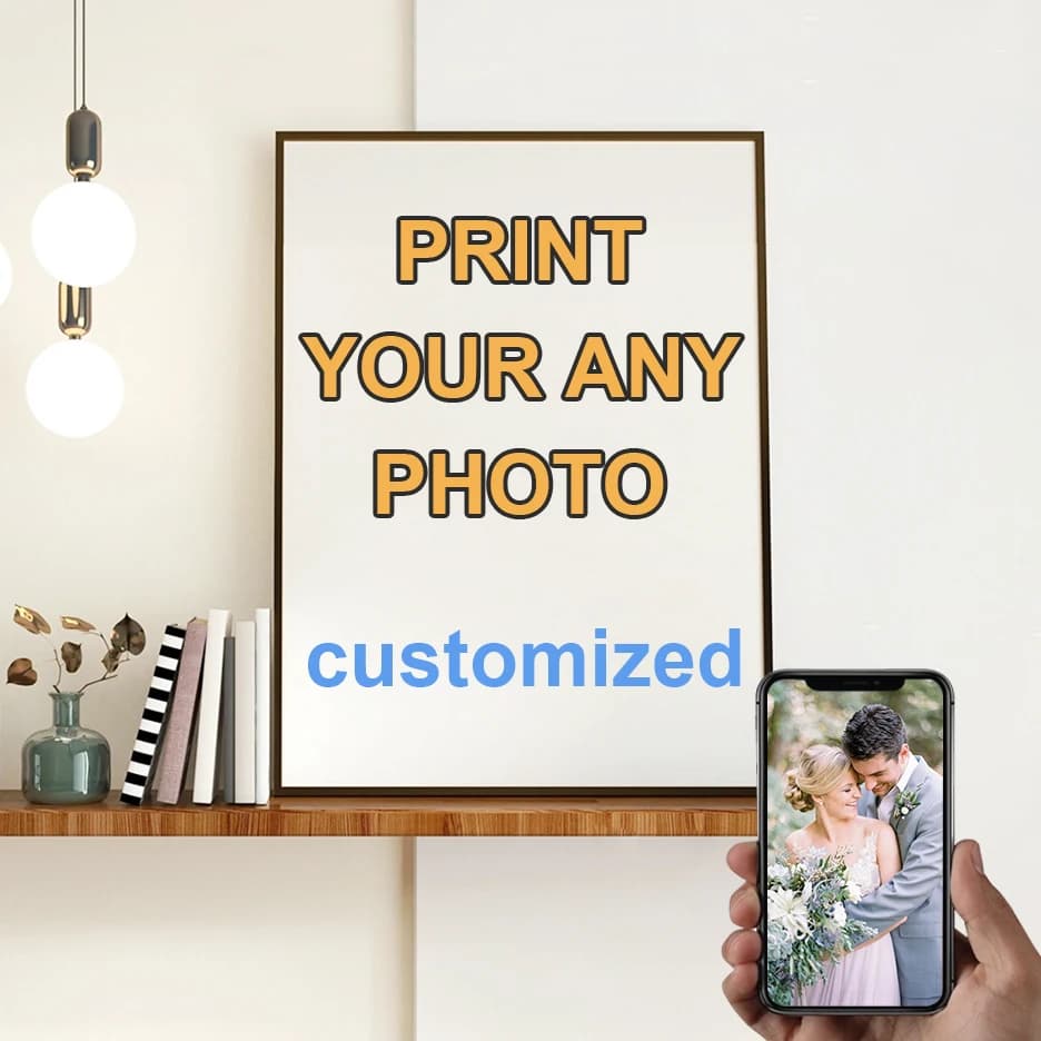 Custom Canvas Painting Modern Wedding Family Life Photos and Size Customized Posters and Prints Wall Art Home Living Room Decor