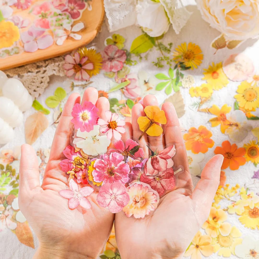 45 قطعة لغة الزهور Kawaii PET المجلات ملصق مجموعة للهدايا التعبئة سكرابوكينغ ألبوم مخطط مجلة الفنون Craft بها بنفسك الحرفية - 2