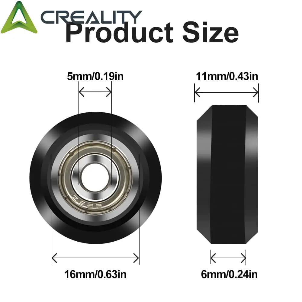 Creality Ender 3 Wheel 3D Printer POM Wheel Plastic Pulley 625zz Linear Bearing for Ender 3 series/Ender 5 Series/CR 10 Series - 2