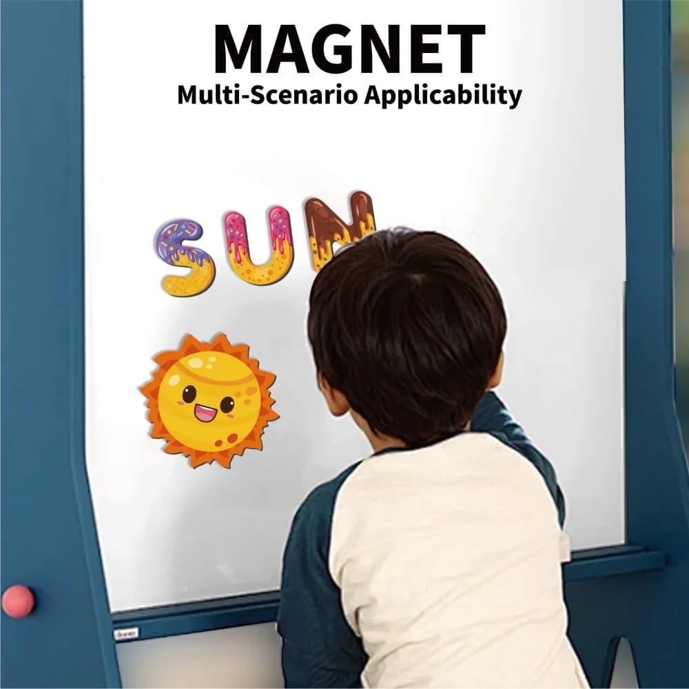 Puzzle Children's Magnetic Puzzle Digital Cartoon Dinosaur Universe Puzzle Logic Thinking Early Education Montessori Toy Gift - 2