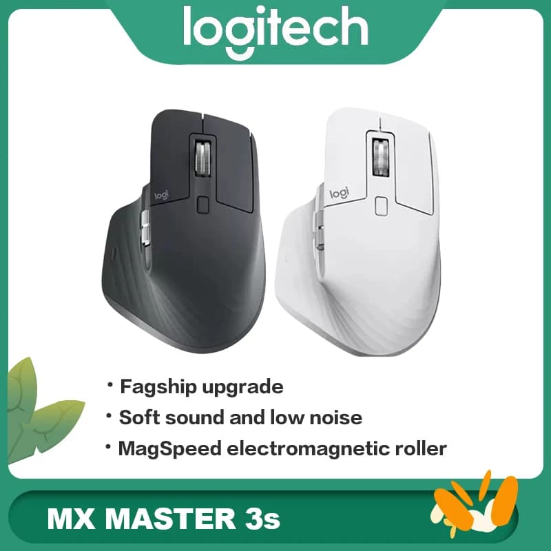 ماوس بلوتوث لاسلكي Logitech MX Master 3S، سلسلة Master - مريح، صامت، ماوس مكتب عالي الجودة بالجرافيت