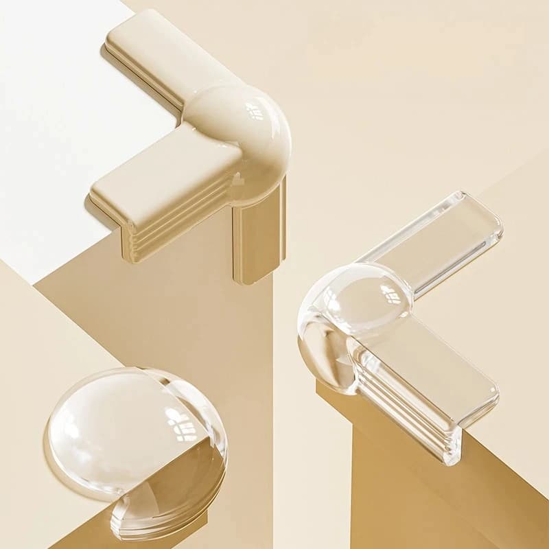 واقي حافة الطاولة من السيليكون لسلامة الأطفال، شفاف وناعم، مضاد للتصادم - 3